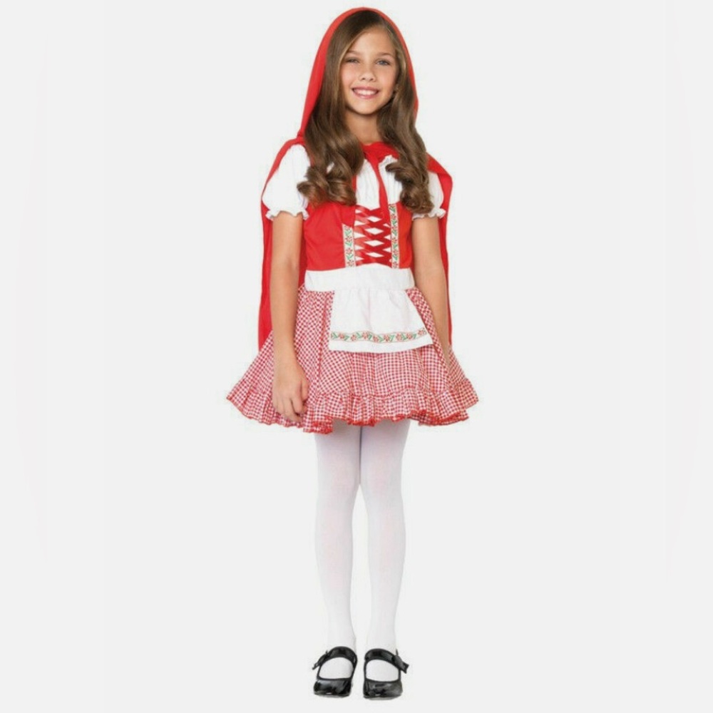 Leg Avenue Girl’s L 10/12 Little Red Riding Hood Halloween Costume gingham print
